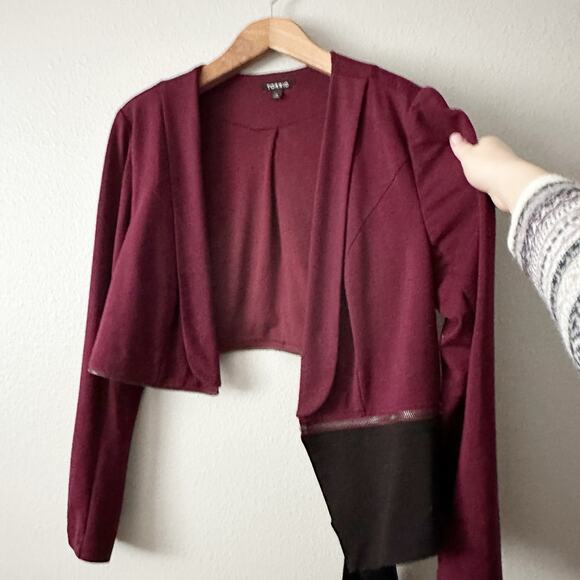 Torrid Zip Convertible Ponte Knit Open Front Cropped Jacket Women's Plus Size 2X - Picture 3 of 9